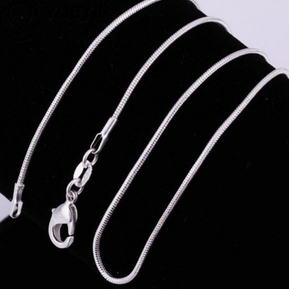 SNAKE CHAIN 925 STERLING SILVER NECKLACE - Picture 1 of 5